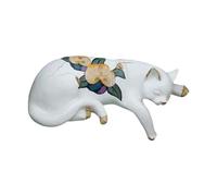 HQHYGM Cat Figurine Figure Resin Crafts Lovely Collectible Lawn Porch Desk Bookshelf Decorative Statue Animals Sculpture, Sleeping