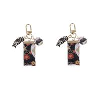 HQHYGM Ceramic Cat Keychain Cute Key Chain Catnap Cherry Bag Keychain Cat Clutch Basket Cute Car Accessories Charms Stuffed Mugs for Ring Ceramics