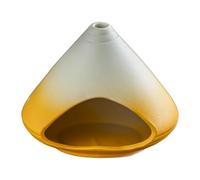 HQHYGM Ceramic Incense Holder Porcelain Gift Tea Table Ornament Accessory for Office Bedroom SPA Living Room Decor, Gradient Yellow