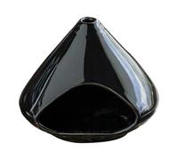 HQHYGM Ceramic Incense Holder Porcelain Gift Tea Table Ornament Accessory for Office Bedroom SPA Living Room Decor, Black