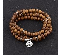 HQHYGM Charm Jewelry 8MM Natural Stone Bracelet 108 Yoga Reiki Necklaces Charm Jewelry - (Color : 30)
