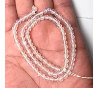 HQHYGM Charm Jewelry Guarantee Natural Stone Round Loose Beads Moonstone Amazonian Sandstone Lapis Gem Jewelry Bracelet Necklace 2 3 4mm (Color : Blue Moonstone, Size : 3mm 120 Beads)