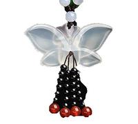 HQHYGM Charm Jewelry Natural White Agate Pendant Ice Female Chalcedony Butterfly Pendant Fashion Jade Butterfly Necklace Handmade Sweater Chain