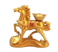 HQHYGM Chinese Statue Animal Sculpture Table Decoration Home Decor Horse Figurine for Bookcase Living Room Bedroom, 8.8cmx8.4cm