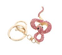 HQHYGM Chinese Year Snake Keychain Green Bling Rhinestones Sparkling Metal Keyring Cute Animal Bag Pendant Charm for Purse Back Handbag Decoration Accessories