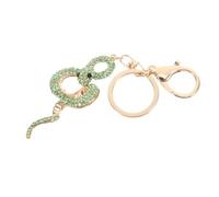 HQHYGM Chinese Year Snake Keychain Green Bling Rhinestones Sparkling Metal Keyring Cute Animal Bag Pendant Charm for Purse Back Handbag Decoration Accessories
