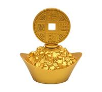 HQHYGM Chinese Yuan Bao Statue Ingot Figurine Rotation Craft Collection Ornament Feng Shui Decor for Party Gift Spring Festival Home