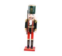 HQHYGM Christmas Figurine Nutcracker Statue Crafts Decoration Ornament Sculpture for Housewarming Living Room Indoor Cabinet Desktop, Green