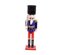 HQHYGM Christmas Figurine Nutcracker Statue Crafts Decoration Ornament Sculpture for Housewarming Living Room Indoor Cabinet Desktop, Blue