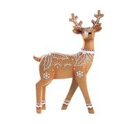 HQHYGM Christmas Reindeer Statue Deer Sculpture Collectible Xmas Elk Figurine Home Decor for Desktop Entrance Winter Cabinet Balcony, Brown Standing