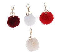 HQHYGM Christmas Snowflake Key Chain 4pcs Snowflake Key Pendant with in White, Beige, Red, Burgundy for Holiday Decoration and