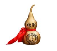 HQHYGM Copper Lucky Gourd Ornament Figurine Art Display Table Centerpiece Pendant Sculpture for Entryway Housewarming Gift Fireplace
