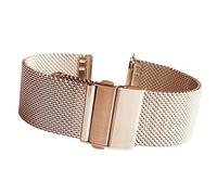 HQHYGM Correas de Reloj 16mm 18mm 20mm 22mm Banda de Bucle de Malla de liberación rápida Hebilla Plegable de Metal de Acero Inoxidable Accesorios de Correa de muñeca