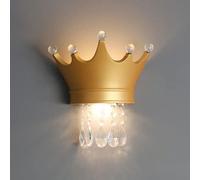 HQHYGM Creative Wall Light Wall Cartoon Crown Wall Mounted Lamp Kids Room Wall Fixtures Indoor Wall Wash Lights Girls Bedroom Bedside Wall Sconces/D