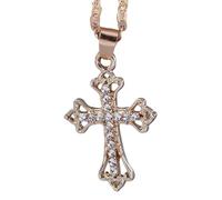 HQHYGM Crucifix Necklace For Women, Cross Necklace Dazzling Crystal Jesus Crucifix Necklace Jewelry, Jesus Cross Necklace, Cross Necklace with Jesus