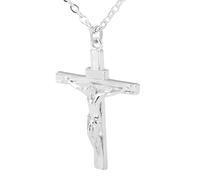 HQHYGM Crucifix Necklace Men, Religion Cross Necklace with Jesus On It - Hip Hop Crucifix Pendant For Men, Jesus Cross Necklace For Christmas Thanksgiving Gifts