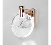 HQHYGM Crystal Wall Wall Lamp Bubble Crystal Vanity Wallmodern Round Wall Mount Fixture 5W Hardwired Sconces for Living Room Bedroom Bedside/Rose D6000K/16Cm