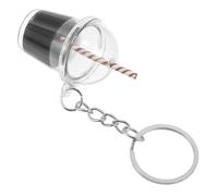 HQHYGM Cute Kawaii Bubble Keychain Creative Milk Tea Cup Pendant Stylish Bag Charm Accessory for Women Teens Backpack Decoration