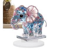 HQHYGM Desktop 2D Acrylic Elephant Tabletop Animal Decoration - Aesthetic Sculpture Sign for Living Room Bedroom Bookshelf Mantel Home Cafe, Decorative Art Ornament
