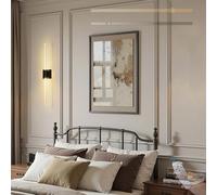 HQHYGM Dimmable Wall Lamps with Remote Control 350° Rotate Wall Sconces Indoor Long Wall Lights Touch Control Minimalist Living Room Bedroom Warm White/Natural/White Light