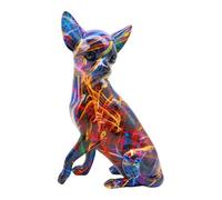 HQHYGM Dog Sculpture Desktop Decoration Polished Exquisite Animal Figurine Art Work for Book Shelf Bedroom Home Entrance, Style C