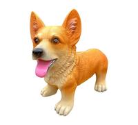 HQHYGM Dog Statue Animal Sculpture Figure Lawn Ornament Cute Puppy Figurine for Bedroom Balcony Indoor Outdoor Patio Courtyard