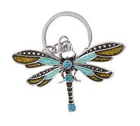 HQHYGM Dragonfly Ring Wallet Keys Purse Holders for Your Car Bag Charm Decorative Key Chain Handbag Blue Zinc Miss Backpack Animal Keychain