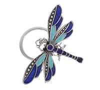 HQHYGM Dragonfly Ring Wallet Keys Purse Holders for Your Car Bag Charm Decorative Key Chain Handbag Blue Zinc Miss Backpack Animal Keychain