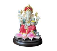 HQHYGM Elephant God Figurine Indian Sculpture Centerpiece Resin Craft Artwork Ornament Hindu Ganesha Statue for Home Car Living Room
