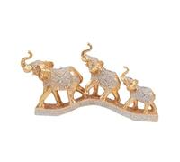 HQHYGM Elephant Statue Animal Sculpture Gift Gold Ornament Synthetic Resin Figurine for Office Living Room Cabinet Fireplace Hallway