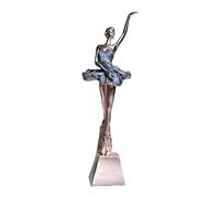 HQHYGM Fashion Ballerina Figurine Elegant Graceful Gift Dancer Sculpture Ballet Dancing Girl for Home Wedding Living Room Bookshelf Ornament, D