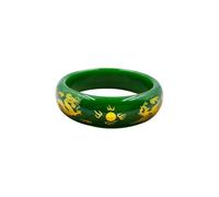 HQHYGM Fashion Dragon Phoenix Gilded Green Jade Bangle Bracelet for Women Wealth Good Luck Bracelet Genuine Jade Stone Bracelet Woman Meditation Energy Birthday Gift (1Women Bangle 96, 62-63)