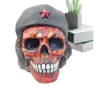 HQHYGM Figurine, Halloween Resin Decoration, Library Skull Ornament, Portable Gothic Sculpture, Horror Decor for Home