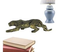 HQHYGM Figurine, Resin Walking Leopards Figurines, Desktop Cheetah Ornament, Art Decoration for Kitchen Living Room Bedroom Restaurant