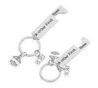 HQHYGM First Home Keyring Keychain for Bag Stainless Steel Key Chain Decor