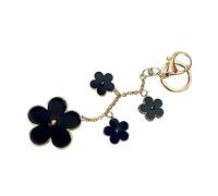 HQHYGM Five-Leaf Decorative Plant Themed Key Ring Cute Car Keychain Pendant Women Garden Metal Ornaments Accessory for Everyday Use