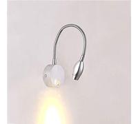 HQHYGM Flexible Wall Light Minimalist Metal Wall Lamp Reading Bedside Lamps Night Lights for Study Bedroom Lounge Indoor Fixture [Energy Class A+]/Sier6000K