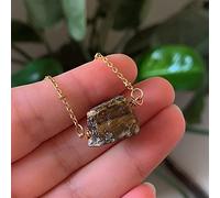 HQHYGM for Reiki Stone Raw Rock Crystal Necklaces Natural Amethysts Lapis Tourmaline Fluorite Pink Quartz Pendant Necklaces Stone Mineral Specimen (Size : Tiger Eye)