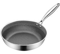 HQHYGM Frying Pan Stainless Steel Frying Pan Nonstick Pans Fried Steak Pot Electromagnetic Furnace General Cookware for Kitchen Restaurant Skillets(26cm)