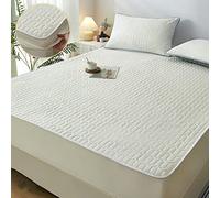 HQHYGM Funda De Almohada, Funda De Colchón Gruesa Ropa De Cama Cosida Acolchada Gruesa Ropa De Cama Estampada Sábana Grande Sin Funda De Almohada,Blanco,Solo 2 Fundas De Almohada