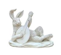 HQHYGM Garden Bunny Figurine Cute Resin Animal Statue Ornament Decor for Lawn Balcony Proch Landscape Courtyard, Style D
