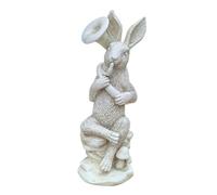 HQHYGM Garden Bunny Figurine Cute Resin Animal Statue Ornament Decor for Lawn Balcony Proch Landscape Courtyard, Style C