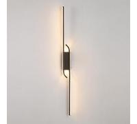 HQHYGM Geometric Linear Wall Light Ultra-Thin Long Strip Wall Lamp Black Metal Wall with Silicone Shade Living Room Decorative Wall Lamps 3000K