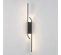 HQHYGM Geometric Linear Wall Light Ultra-Thin Long Strip Wall Lamp Black Metal Wall with Silicone Shade Living Room Decorative Wall Lamps 3000K