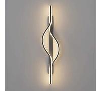 HQHYGM Geometric Long Strip Wall Light Ultra-Thin Linear Wall Lamp Black Metal Wall with Silicone Lampshade Living Room Decorative Wall Lamps