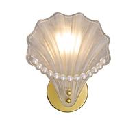 HQHYGM Glass Shell Vintage Wall Light d Wall Sconces Wall Mounted Fixture for Bedroom Living Room Restaurant Cafe Wall Decor Lamp