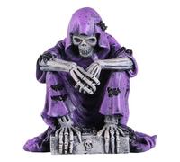 HQHYGM Halloween Figurines, Violet Skeleton, Creative Statues, Garden Yard Ornaments, Lawn Decorations, Patio Accents, Skull Figurine, Spooky Decor