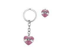 HQHYGM Heart Key Chain for Mom Mother's Day Birthday Present Keyring Key Ring for Mom Keychain