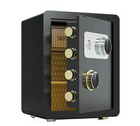 HQHYGM Home Digital Safe Box Fire Prevention Wall Mounted Steel Safe Office Home Safe Box for Cash Keys Passports Valuables Cash Jewelry Key for (Color : Gold Size : One Size) (Black One Size)