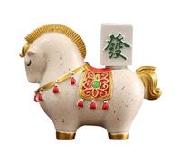 HQHYGM Horse Miniature Animal Statue Resin Art Crafts Desktop Decoration Chinese Feng Shui Figurine for Desk Patio Cabinet, B